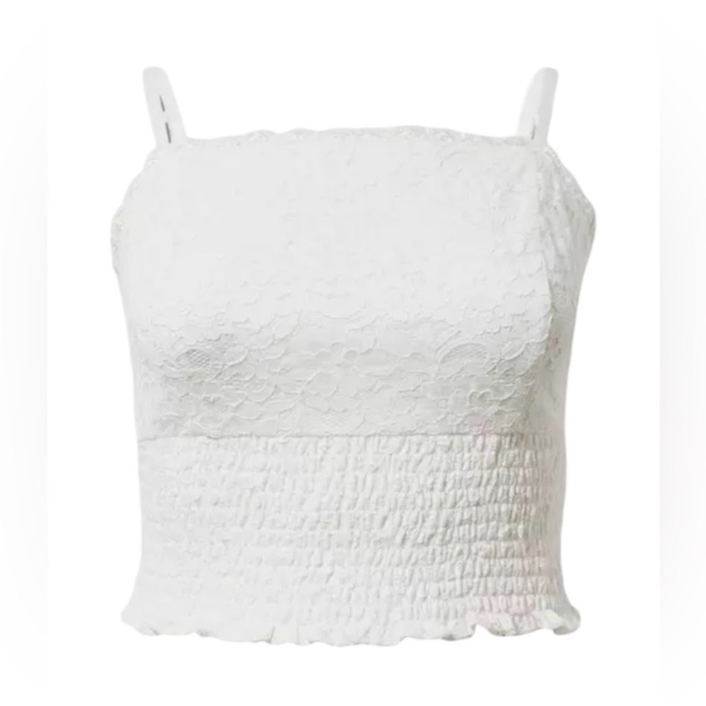 Torrid Size 0 Lace Square Neck Smocked Crop Top Plus Size